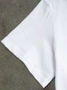 Camiseta Manfinity Dauomo Y2K Retro Big Mouth American High Street Cool Para Hombres - Blanco - Ver 4