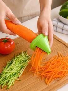 2pcs Multi-Function Spiral Vegetable Peeler/Slicer - Suitable For Potatoes, Carrots, Radishes And Other Kitchen Accessories, Home Kitchen Accessories - Multicolor - View 1