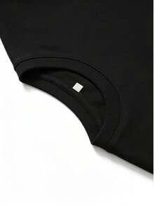 1 Essential Item For Family Gatherings, 180g T-Shirt,  Cartoon Design T-Shirt, Ideal For Summer Parties And Team Building Activities, A Perfect Gift For Family Gatherings And Celebrations, A Stylish And Comfortable T-Shirt Suitable For All Ages, 180g 100% Cotton. - 黑色 - 查看 4