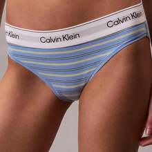 Calvin Klein Icon Cotton Modal Bikini QF8520  Thongs For Women Underwear - Garis Pulsa Biru Turun - View 3