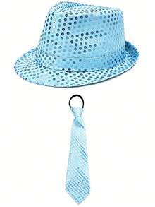 1/4 piezas D EXCEED Conjunto de accesorios disco de los años 70 para hombres, corbata de lentejuelas adecuada para cóctel, evento formal, fiesta de disfraces, fiesta disco, actuación en el escenario - Multicolor - Ver 14