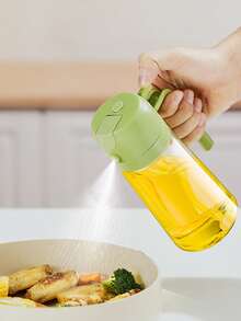 Hellobear 2 In 1 Olive Oil Dispenser And Sprayer,  Glass Oil Bottle With Auto Flip Cap, Leak-Proof Oil Spritzer For Cooking, BBQ, Salad, Baking, Kitchen Gadgets (Olive Green Or Transparent, Random Color - View 3