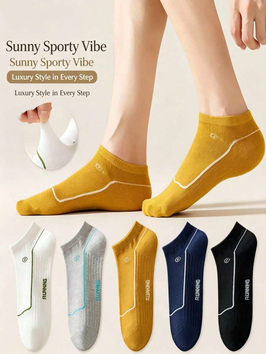 1/3/5 đôi tất thể thao chạy bộ nam chất lượng cao, tất cổ thấp. - Nhiều màu - Xem 1