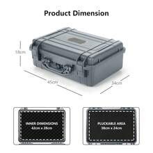 GOFLAME 18 Inch IP66 Rated Waterproof Hard Case With Customizable Foam Insert 47 X 37 X 18 Cm Hard-Shell Dry Box For Electronics Drones Cameras - View 2