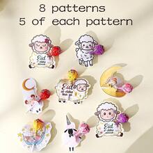 40pcs Sheep Shaped Lollipop Cards, Suitable For Eid, Weddings, Back To School Parties And Indoor Decor. It Also Includes Lollipop Decor Cards, Candy Packaging Cards And Lollipop Card Papers, Which Can Be Used For Gender Reveal Parties, Holidays, Weddings, Birthday Parties And Baby Shower Gifts. - A - View 8
