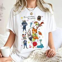 You Can Be Whatever You Wish To Be Shirt, Nick Judy Snake Beaver Poses Tee, Zootopia 2 Coquette Bow T-Shirt, PoliceBadge Carrot Paw Pop Tee  Disney Oversized T-Shirt - trắng - Xem 1