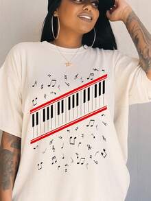 playeras de hombre camisas para hombre playera de hombre camisas de hombre ropa de hombrePiano Shirt, Beat It T-Shirt, Piano Music Notes, Beat It Youth T-Shirt, Piano & Music Notes, Gift For Fan Tee Kids Unisex Tee camisa de hombre playeras playeras para hombre sudadera para hombre conjuntos de hombre y2k - Blanco - Ver 7