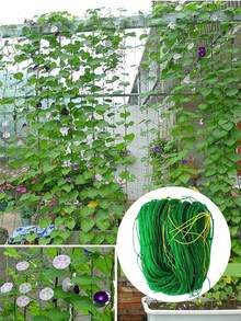1pc Plant Climbing Net, Garden Lattice Net, Green Support Net, Indoor/Outdoor Plant Growth Support Net, Suitable For Vegetables, Cucumbers, Tomatoes, Beans, Grapes, Flowers, Also Suitable For Yard Decoration, Plant Support, Outdoor Decoration - Multiple Styles - View 7