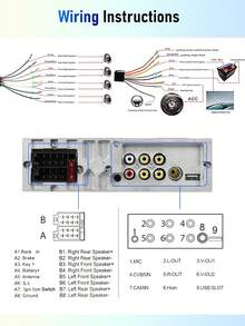 Equipo de audio para automóvil con pantalla táctil giratoria de 7 pulgadas, cambio de marcha inteligente, Android Auto Mirroring Link, AM/FM, USB, receptor de audio para automóvil mejorado - CarPlay de 7 pulgadas - Ver 12