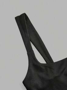 3 piezas Camiseta de tirantes de unicolor y corta para mujeres - Multicolor 5 - Ver 3