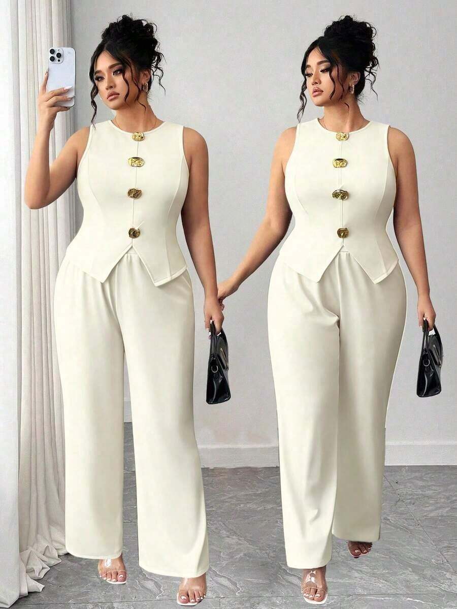 Conjunto de talla grande de Halloween - Albaricoque - Ver 1