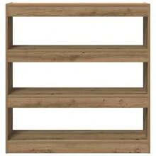 Libreria vidaXL in rovere massello, realizzata a mano, 100 x 30 x 103 cm - Multicolore - Visualizzare 5