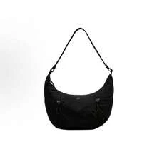 Lululemon Slouchy Sling 6L Casual Versatile Adjustable Shoulder Strap Nylon Croissant Handbag Shoulder Bag, Regular Style, Unisex, Couple Style, Black - 黑色 - 查看 1