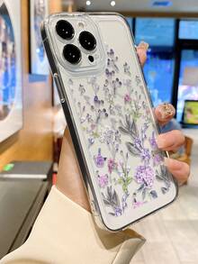 Ốp lưng điện thoại họa tiết hoa lá, tương thích với iPhone 11/12/13/14/12 Pro Max/11 Pro/14 Pro/15/XS Max/X/XR/7/8/8 Plus, thích hợp làm quà sinh nhật, quà tặng cho bạn gái, bạn trai. - Trong sáng - Xem 4