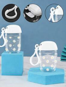 White (30ml) Transparent Alcohol Spray Bottle, Pink Bow Hand Sanitizer Bottle, Travel Hook Keychain, White Flip-Top Hand Sanitizer/Perfume Bottle, Hawaii Travel Portable Cosmetic Dispenser Bottle - Multicolor - View 7