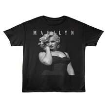 Men's Vintage Graphic T-Shirt - Retro Glamour Style, Bold Portrait, Regular Crew Neck For Everyday Wear And Themed Events - Cinematographic Clothing - 黑色 - 查看 2