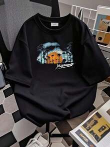 1 Piece Women's T-Shirt With Yellowcard Print, Size L, American Rock Band, Signed, Vintage 2012, Washed, Soft, Versatile, Streetwear, Breathable, Casual. - 黑色 - 查看 2