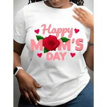 Una camiseta de cuello redondo 100% de mujer, ropa de mujer para primavera y verano, una opción elegante e casual, estampados divertidos, ocasiones festivas, entrega local - Blanco - Ver 6