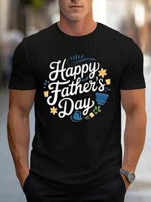 Happy Fathers Day T-Shirt For Men, Father'S Day Gift Shirt, Black Tee With Fun Design 03 - Blanco - Ver 7