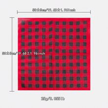 1件/2件裝 女款優雅百搭方格格紋圍巾 - 紅色-560 - 查看 5