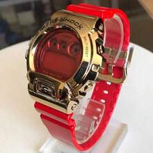 Casio G-Shock, GM-6900CX-4PFN Watch, Red Gold Year Of The Ox Limited Watch, 200m Waterproof Shockproof Watch, LED Backlight Sport Watch, Resin Band Watch, Limited Edition Street Wristwatch, Red Gold Contrast Sport Watch, Metal Case Resin Band Watch, Unisex Wristwatch, New Year Zodiac Watch, Limited Collection Casual Digital Watch - one-size - View 9