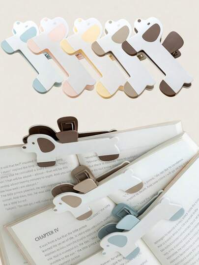 1pc Cute Animal Shaped Binder Clip, Large Capacity Long Stationery Clip, Securely Holds Books, Exam Papers And Office Documents, Cover Clip Design