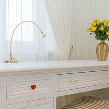 Kenop Laci Keramik Bentuk Hati untuk Lemari Pakaian, Gagang Tarik dengan 3 Ukuran Sekrup, Kenop Furnitur Dapur untuk Lemari Pakaian (Warna Merah) - Hati - View 8