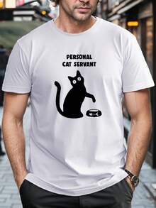 CAMISETA PERSONALIZADA PARA GATOS Crinkle Talla para Hombres, TALLA PLUS - Blanco - Ver 5