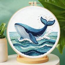 DIY Ocean Scenery Embroidery Kit, Full Set Of Tools And Materials, Handmade Relaxing Decor Painting - Multicolor - View 6