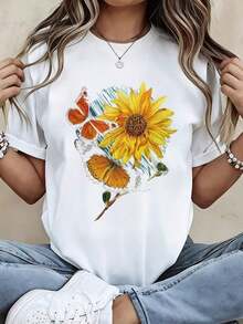 Nuevas llegadas para el verano. Camiseta casual para mujer, blanca, con estampado de conejo de Pascua, diseño de Feliz Pascua, ideal para fiestas de primavera. Blusa, camisa > Hermosa. - Negro - Ver 8