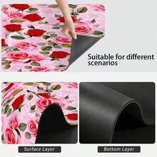 1PC Colorful Floral Pattern Multifunctional Drying Mat, Rubber Material, Heat Insulating Anti-Slip Washable, Polyester Absorbent Countertop Protector, Suitable For Kitchen, Dining Table Decor Mat, Dishwashing Mat, Washing Machine And Coffee Machine Mat, Bathroom Sink Coaster, Kitchen Accessories, Party Supplies - Colorful Little Flowers - View 8