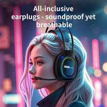 Lenovo 联想游戏耳机 | RGB 灯效设计 | 7.1 环绕立体声 | USB/3.5mm 双模连接 - 查看 3