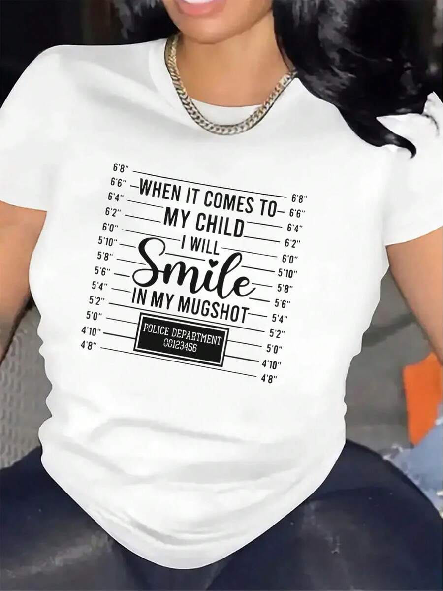 Camisetas para el hogar o restaurantes | Duradero y ligero, con un diseño único y estampado de tabla de medidas de altura, es perfecto para uso casual, cómodo y ajustado, una prenda moderna y a la moda adecuada para el uso diario, con cuello redondo y tela ligeramente elástica. - Blanco - Ver 1