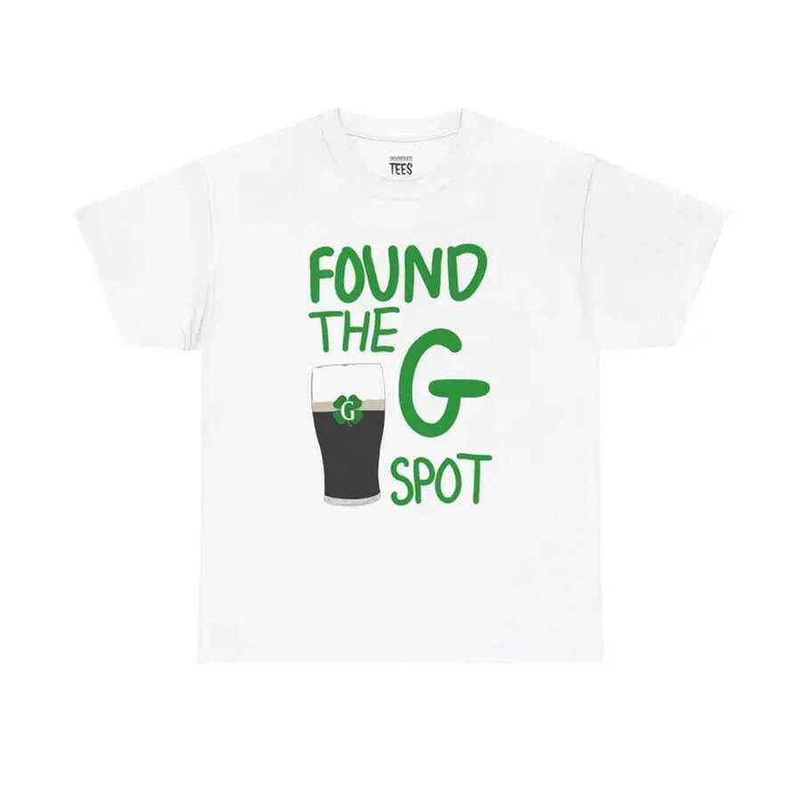 Camiseta Found The G - Divertida camiseta para el Día de San Patricio, Camiseta Split The G, Camiseta unisex de algodón con estampado gráfico - Blanco - Ver 1
