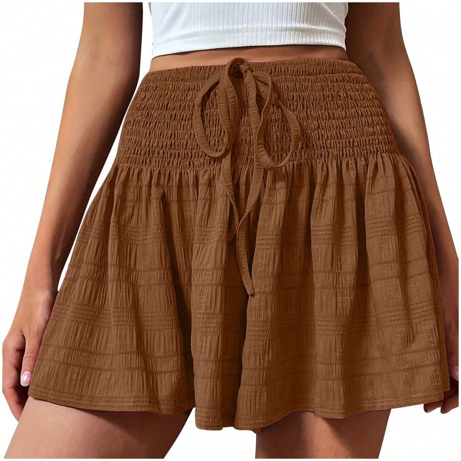 Women Shorts - Coffee Brown - View 1