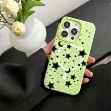 Shockproof Case Compatible With IPhone 16, 14 Pro Max, 16 Plus, Galaxy S23FE, Galaxy S24 Plus, Two-In-One Magnetic Case, Anti-Fall, Silicone, Elegant Design, High Quality, The Best Gift. - 綠色的 - 查看 7