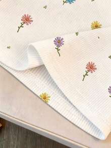 Camiseta de tirantes con cuello redondo, estampado de flores de cerezo y recorte de concha para mujer - Multicolor 3 - Ver 6