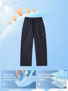 CAMEL CROWN Men's Outdoor Casual Cargo Pants, Lightweight Breathable Wide-Leg Trousers, Suitable For Spring And Summer UV Protection - Phantom Black - View 5