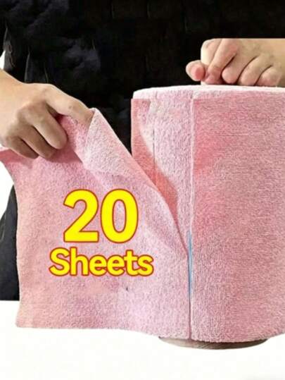 1 Roll (50pcs/20pcs) Reusable Super Soft Microfiber Towels - High Absorbency, 20x20cm, Scratch-Resistant, Machine Washable, Multi-Purpose Towels Suitable For Home, Kitchen, Dining Room, Bathroom, Room, Auto Detailing, Kitchen Cleaning Cloth, Bathroom Cleaning Cloth, Stove Cleaning Cloth, Car Cleaning Cloth, Kitchen Supplies, Bathroom Supplies, Auto Supplies, Cleaning Supplies, Ladies Gifts, Mother's Day Gifts