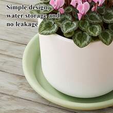 5pcs/Set Plant Saucers, Flower Pot Bottom Water Tray, Multiple Sizes 5", 6", 7", 8", 9", 11", 12", Durable Plastic Material, Wear-Resistant And Anti-Pressure, Suitable For Indoor And Outdoor Plants - A - View 4