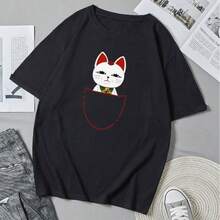 Camiseta unisex Dandadan-T-Shirt_2 con estampado de anime, manga corta, estilo casual, para uso diario. - Negro - Ver 1