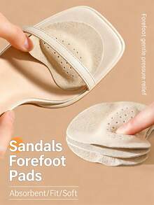 1-5 Pairs Soft Cushion Insoles, Shock-Absorbing Anti-Slip Sweat-Wicking Forefoot Pads, Suitable For Women's High Heels, Shoes, Men's Dress Shoes & Sneakers, Suitable For Daily Wear, Back To School, Boots Accessories, Outdoor, Sports, Travel, Home, Office, School, Holiday Gifts - Black - View 11