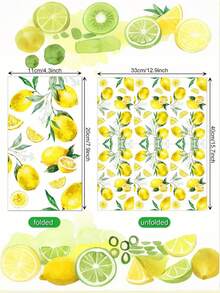 20/40pcs Lemon & Citrus Pattern Paper Napkins & Tissues, Double-Ply Disposable Napkins With Fresh Lemon Scent, Ideal For Bridal Shower, Birthday Party, Picnic, Dinner Party, Restaurant, Kitchen, Summer Party And Fruit-Themed Events - A - View 7