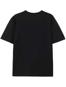 180G T Shirt Urban Style 100% Cotton Y2K Swag Graphic Women Clothes Tokyo Underground Printed T Shirt Streetwear Fashion - Black - View 2