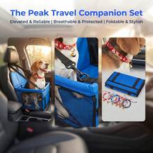 High-Quality Waterproof Pet Car Seat For Small To Medium Dogs, Portable Foldable Cat/Dog Carrier, Adjustable Straps And Secure Storage Pocket For Precise Fit On Front Seat, Stable And Non-Shaking, Suitable For Cats And Dogs Outings Car Accessory - Multicolor - View 4