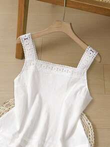 Camiseta de tirantes para mujer, estilo de moda minimalista, adecuada para el verano - Blanco 2 - Ver 9