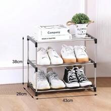 Foldable Shoe Racks - Black Three Layer - View 6