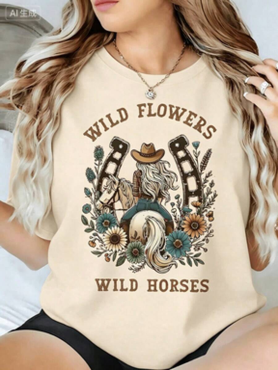 Camisetas estampadas de cuello redondo para verano (los pantalones son solo sugerencias de estilo) son holgadas y no realzan la figura, y el tejido es delgado y no abulta. Confeccionado con telas suaves, transpirables y amigables con la piel, ofrece comodidad en la parte superior del cuerpo y evita la sensación de sudoración, con un diseño de estampado clásico y sencillo, adecuado para el uso diario, ir de compras y para el tiempo libre, con los mismos modelos básicos y versátiles para hombres y mujeres, muy adecuado para ocasiones como el Día del Trabajo y el Día de la Independencia de México, y fácil de usar durante todo el año. - Beis - Ver 1