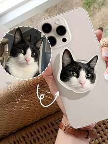 Customizable Personalized Photo Printed 360° Rotating Adjustable Acrylic Phone Stand, Printed With Your Photo, Cute Phone Accessory For Pet Lovers, Ideal Birthday Gift, Anniversary Gift, Holiday Gift, Thanksgiving Gift - Multicolor - View 2