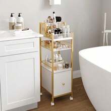 Organizador de maquillaje con cajones organizador de maquillaje grande para el cuidado de la piel organizador de maquillaje enrollable organizador de cosméticos vitrinas de cosméticos para esmalte 162745393569 - dorado - Ver 7
